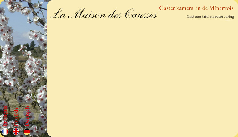Titre la maison des causses : chambres d'hôtes en Minervois