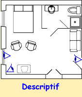 Plan de la chambre "Aube en Minervois"