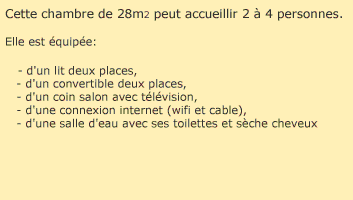Descriptif et photos de la chambre "Aube en Minervois"