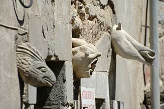 The wall of Pascal Migeon's house, stone carver at Aigne