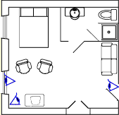 Plan de la chambre : Aube en Minervois