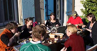 Even in winter we can have lunch outside